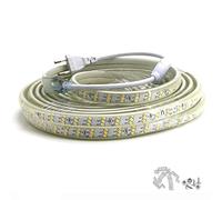 FOLGEMIR Striscia LED 3 metro Bianco Caldo, striscia di 3 file oblique, 2835 SMD 180 LED/m, 220V 230V strip, illuminazione molto luminosa, Impermeabile IP65