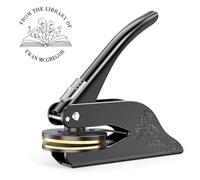 FolHaoth Timbro con Testo Personalizzato Timbro a Secco Personalizzato per Libri Timbro Con Goffratura Per Libri Personalizzati Timbri Personalizzati per Certificati Libri e Buste