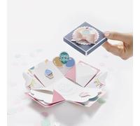 folia 11611 - Set fai da te esplosioni box feste, confezione regalo originale con funzione apribile, dimensioni circa 7,5 x 7,5 x 7,5 cm, ideale per compleanno, matrimonio, festa della mamma, San