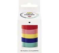 folia 12131 - Nastri di raso RAINBOW, 5 x 4 m, mix di nastri di raso nei colori dell'arcobaleno, come nastro decorativo per archi o come nastro da regalo