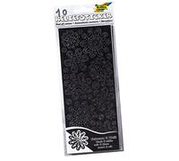 Folia 1215 - Relief Adesivo per Tutto l' Anno, 10 x 24 cm, 10 Fogli, Nero/Bianco Assortiti
