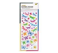 Folia 1410 - Glitter Sticker Decorativo Magica, 10 x 23 cm, 5 Fogli, Motivi, Colori Assortiti