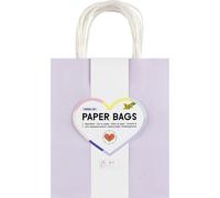 folia 21849/7 - Sacchetti di carta PASTEL M, 7 sacchetti di carta in carta kraft da 110-125 g/m² in 7 colori pastello, circa 18 x 21 x 8 cm, per creare, decorare e regalare.
