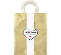 folia 22469 - Sacchetti di carta ORO L, 20 sacchetti di carta in carta kraft da 110 g/m² di colore oro, circa 24 x 31 x 12 cm, per lavori di bricolage, decorazioni e regali