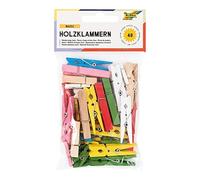 Folia 2295, Mollette in legno, verde e colori assortiti