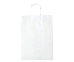 folia 23100 - Sacchetti di Carta Kraft XL 110 g/m², 15 Pezzi, ca. 31 x 42 x 11 cm, Colore: Bianco per bricolage, Decorazioni e Regali