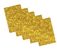 Folia 231965 - Gomma espansa Glitterata II su Un Lato, autoadesiva, 5 Fogli in Oro, 20 x 29 cm, Spessore Circa 2 mm, per Decorare, Fai da Te e Creare Adesivi