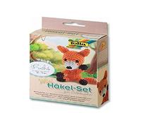 folia 23907 - Mini set per uncinetto a forma di volpe, set completo per creare una simpatica volpe fatta all'uncinetto, circa 8 cm di altezza, per bambini dagli 9 anni in su e adulti, adatto come regalo