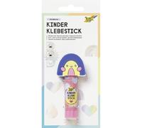 folia 2412 - Colla stick per bambini RAINBOW, 10 g, colla stick incolore con motivo arcobaleno e cappuccio 3D, senza acidi e solventi, colla per carta e cartone