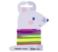 folia 33177 Finger Twist - Ripiglino, Gioco a Filo, Effetto Arcobaleno, Circa 160 cm di Lunghezza, Gioco per Dita, per Ragazzi e Ragazze a Partire dai 5 Anni