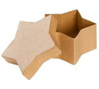 folia 3325 - Mini scatole Regalo in Cartone, a Forma di Stella, Naturale, 10 Pezzi, 8,5 x 7,5 x 4 cm, Ideali per Decorare e Regalare
