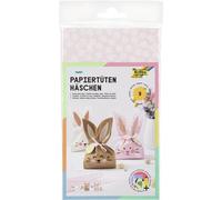 folia 41292 - Coniglietti di Carta, Kit per 3 Coniglietti di Carta Unici, 9 Sacchetti ciascuno in Bianco, Marrone e Rosa, Cordoncino Incluso