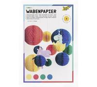 folia 461-09 - Carta a nido d'ape BASIC, 21 x 33 cm, carta craft con struttura a nido d'ape in 4 colori, 30 veli, per creare decorazioni colorate a nido d'ape