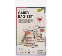 folia 46207 - Set di Sacchetti per Caramelle A Floral Christmas, 6 Sacchetti Regalo con Etichette Natalizie, incl. Nastro da 3 m, per Dolci e Biscotti