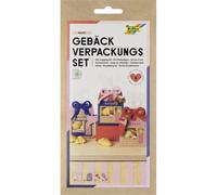 folia 48205 - Set per confezionare dolci BAKERY, 6 sacchetti regalo con fiocchi decorativi e cartellini, incl. 6 fili di cerniera da 40 cm, per dolci e pasticcini