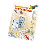 folia 4849 - Blocco con Motivo Natalizio, 24 x 34 cm, 30 Fogli, Colori Assortiti, 10 x Carta Trasparente Stampata, 10 x Carta per lavori di bricolage