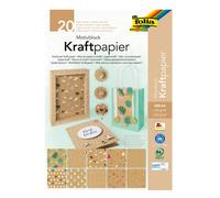 folia 48798 - Motif Block Kraft Paper Mix with 10 Sheets of Kraft Paper 120 g/m²