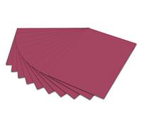 folia, 50 x 70 cm, 10 Fogli Cartoncino Fotografico (Larghezza x Altezza) 500 x 700 mm, 300 g/mq, Colore: Vinaccia, Rosso Vivo, 6127