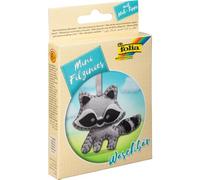 folia 52908 - Set da Cucito in Feltro per Bambini, con Ciondolo Procione, 12 Pezzi