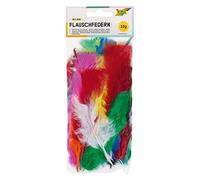 folia 53019, piume artificiali, 10 g, assortiti, ideali per lavori creativi, maschere, costumi, Vari colori intensi