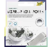 folia 540560 - Rotoli di tessere a specchio SILVER SIZE S, 2 rotoli da 4 cm x 1 m, mosaico a specchio in argento, 3200 tessere a specchio in vetro da 5 x 5 mm ciascuna, autoadesive, per decorare