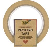 folia 55024 - Nastro per pacchi RAINBOW, 4,8 cm x 25 m, nastro adesivo marrone con motivi iconici in blu, per abbellire e decorare