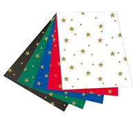 Folia 5899 - Cartoncino Fotografico con Stelle, 50 x 70 cm, 10 Fogli, Colori Assortiti