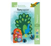 folia 603 - Pad with Coloured Paper, 130 g/m², DIN A3, 10 Sheets, Assorted in 10