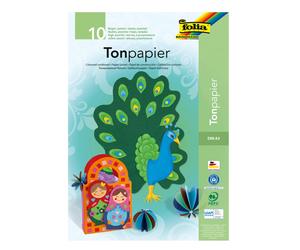 folia 603 - Pad with Coloured Paper, 130 g/m², DIN A3, 10 Sheets, Assorted in 10