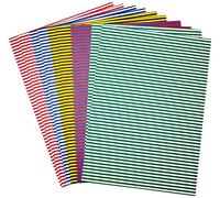 Folia 6099 - con cartoncino Fotografico a Strisce, 50 x 70 cm, 10 Fogli, Colori Assortiti