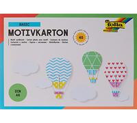 folia 6601 - Taccuino con motivo Basics, DIN A6, 40 fogli in cartone con 20 motivi assortiti, pratico blocco con colla per la testa, colorato