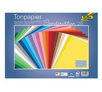 folia- Carta Colorata, Circa 50 x 70 cm, 130 g/m Fogli Assortiti in 25 Colori, per Il Fai da Te e la creazione Creativa di Biglietti, vetrine e Scrapbooking, Multicolore, 67/25 99