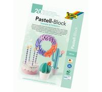folia 678 Pastel Pad with 10 Sheets of Coloured Paper and Photo Card, DIN A4, As