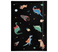folia 69015-Cartella A3 Hot Foil Space Dinos, in Robusto Cartone con Elastico, Multicolore, 69015
