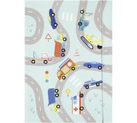 folia 69023-Cartella HOTFOIL Vehicles, Disegno in Carta FSC-Mix con Finitura in Lamina, Cartella in Robusto Cartone con Elastico, Multicolor, DIN A3