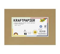 folia 691/5/98 - Carta kraft naturale, 120 g/m², DIN A5, 100 fogli, per la realizzazione individuale e la progettazione di biglietti di auguri, inviti, segnaposto, ecc.