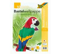 Folia 740409 - Corrugated Cardboard 25 x 35 cm, 10 Sheets, Assorted Colours