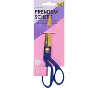 folia 7741-Forbici Premium, casa in Oro con Manico Blu, Lunghe Circa 20,1 cm, Forbici da Cucina per Carta, Cartone, Stoffa, Piante, Lana, Filati, ECC, Colore Gold, Blue, One Size, 7741