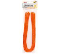 folia 77840 - Filo di ciniglia, pulitore per pipe, 10 pezzi, colore arancione, diametro 8 mm e lunghezza 50 cm, ideale per bambini per il fai da te e la creazione di animali, figure e altre forme