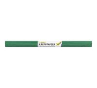folia 824141 - Carta crespa in verde muschio, 10 rotoli di carta FSC-mix, ogni rotolo circa 50 x 250 cm, 32 g/m², resistenza all'umidità, nastro crespo elastico con superficie ruvida
