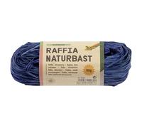 folia 9036 - Rafia Naturale ultramarina, 1 Mazzo da 50 g, Filo di Paglia Naturale, Ideale per Fai da Te, Decorazioni o composizioni, mazzi e Altri lavori floristici