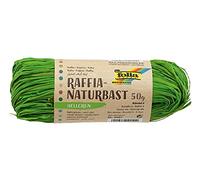 folia- Rafia Verde Chiaro 1 Paglia da 50 GR, Spagna Mista Naturale Ideale per Artigianato Decorazione, Costa, Bouquet E Altri FIOR, Colore g, 9051
