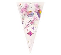 folia 92702 - Set di Cono Scuola Unicorn School, Materiale per Un Cono di Zucchero Che può Essere Disegnato Come Un Unicorno, Frida o Una Sirena, Altezza Circa 68 cm.