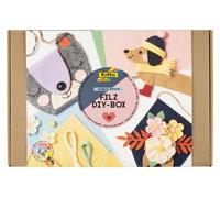 folia 9310 - Felt DIY Box Rainbow Edition, Craft Set for Felting and Sewing, 36