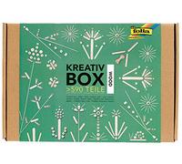 Folia 938 Scatola creativa in legno con oltre 590 pezzi, molti materiali diversi per creazioni creative e decorazioni