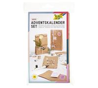 folia 9402 - Set Calendario dell'Avvento con 24 Sacchetti di Carta per Alimenti, Colore Naturale, Cordino e Adesivi con Numeri