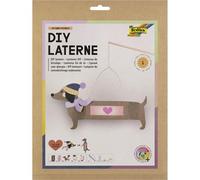 folia 94303 - Lanterna fai da te AUTUMN FRIENDS, ca. 8 x 45,5 x 8 cm - set per lanterna che può essere disegnato come bassotto o suricato, incl. luce LED, 2 batterie e cuscinetto adesivo