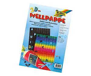 folia 94700 3D Onda STAMPAGGI, Lettere e Numeri 140 Pezzi, Colori Assortiti