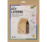 folia 95301 - Lanterna fai da te MILKY WAY, ca. 11 x 19,5 x 11 cm - Set di lanterne che possono essere disegnate come cartoni del latte con stelle, incl. luce LED, 2 batterie e cuscinetto adesivo