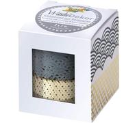 Folia Bordo decorativo washi, set di 2, grigio/oro nero